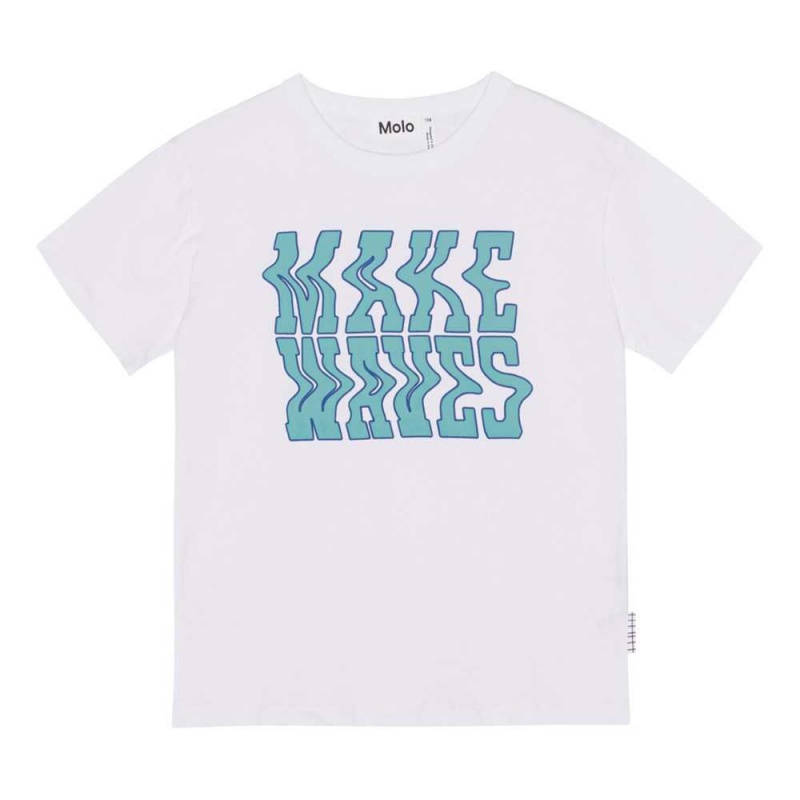 T Shirts Tops Chłopięce Molo Riley Wave Maker | PL0000807