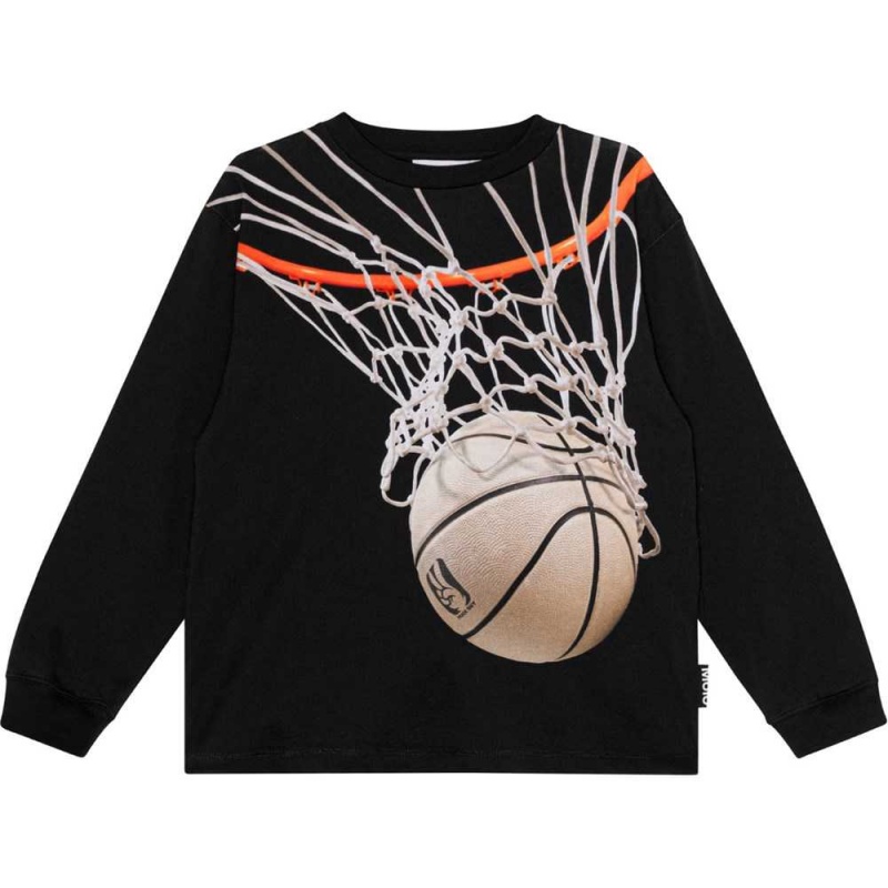 T Shirts Tops Chłopięce Molo Rube Basket Net Dark | PL0000800