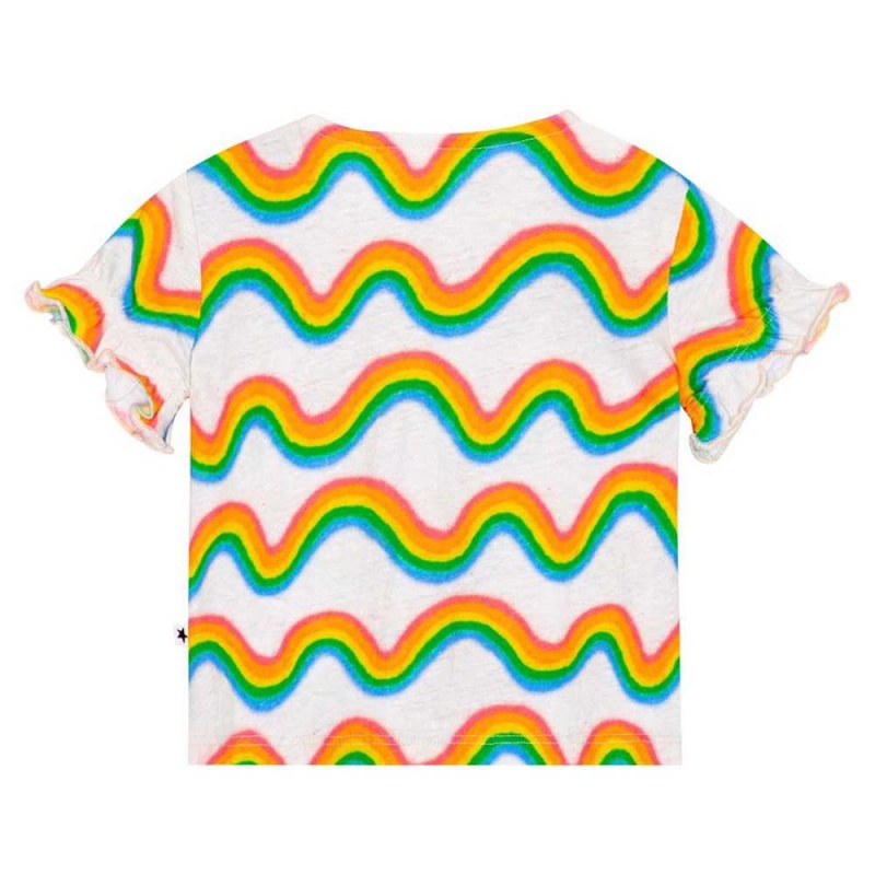 T Shirts Tops Dziewczynka Molo Eline Rainbow Mini | PL0001435