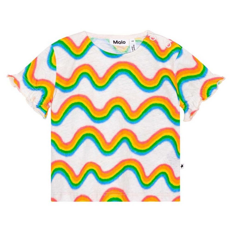 T Shirts Tops Dziewczynka Molo Eline Rainbow Mini | PL0001435