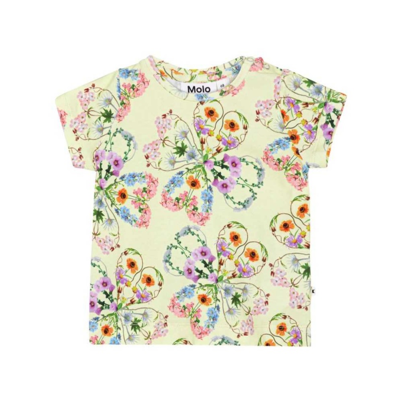 T Shirts Tops Dziewczynka Molo Elly Flower Love | PL0001428