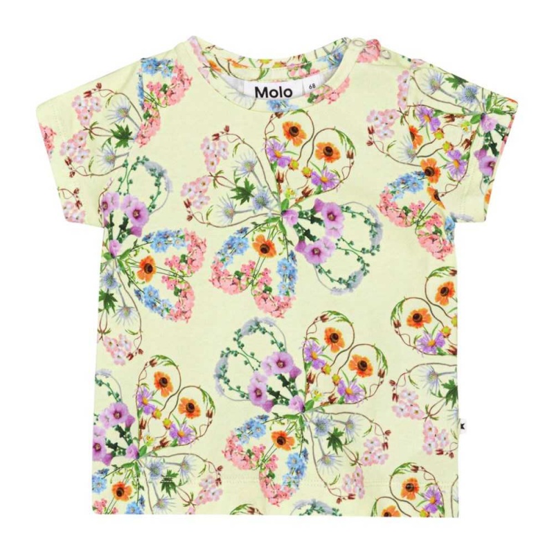 T Shirts Tops Dziewczynka Molo Elly Flower Love | PL0001428