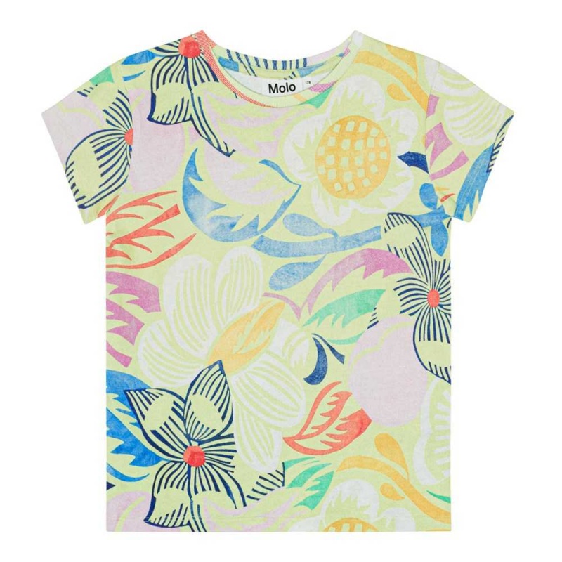 T Shirts Tops Dziewczynka Molo Ranva Charleston Floral | PL0000533