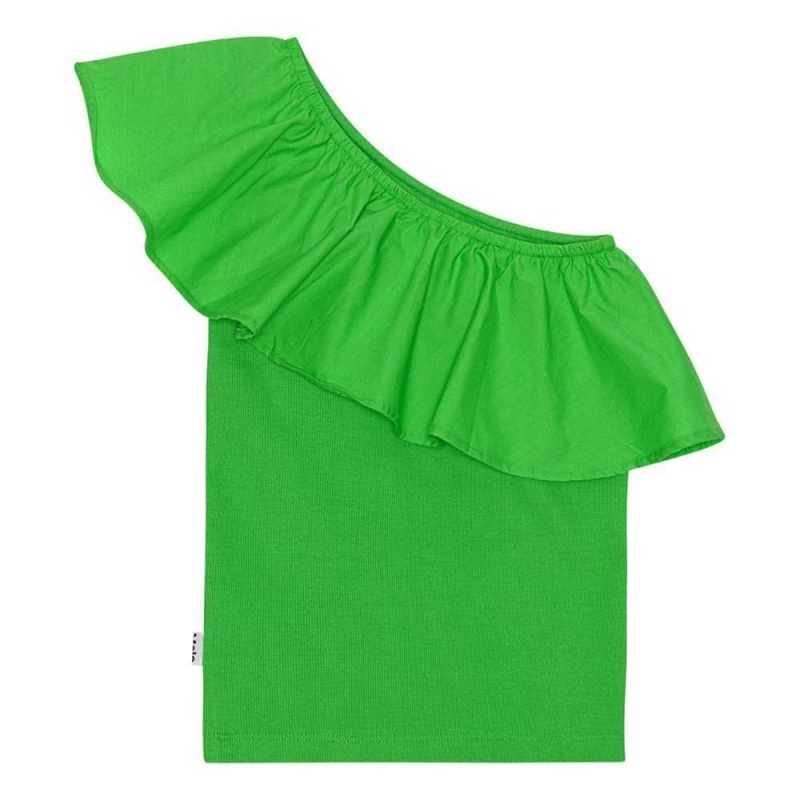 T Shirts Tops Dziewczynka Molo Rebecca Classic Green | PL0000514