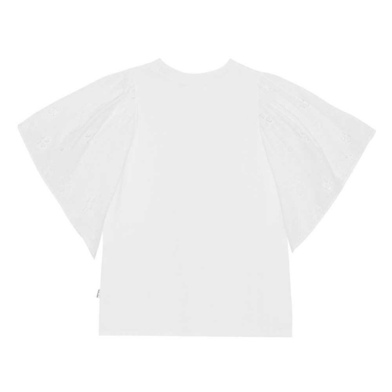 T Shirts Tops Dziewczynka Molo Ritza White | PL0000492