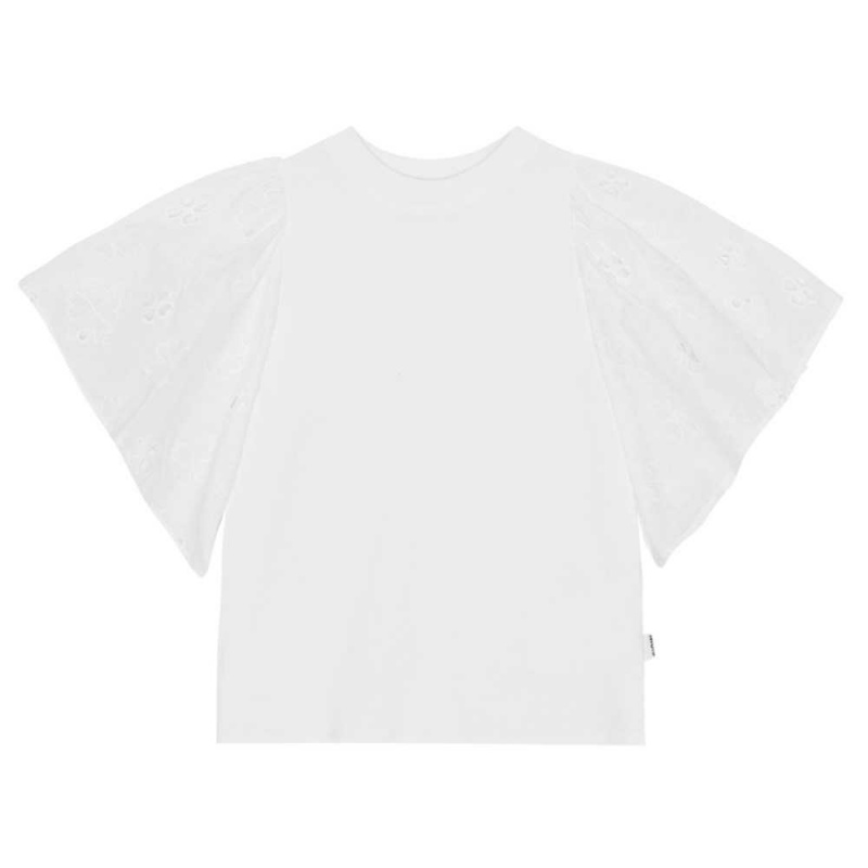 T Shirts Tops Dziewczynka Molo Ritza White | PL0000492