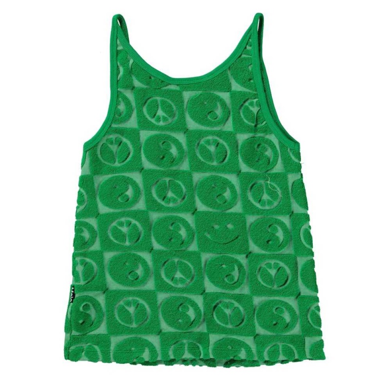 T Shirts Tops Dziewczynka Molo Rizi Bright Green | PL0000180