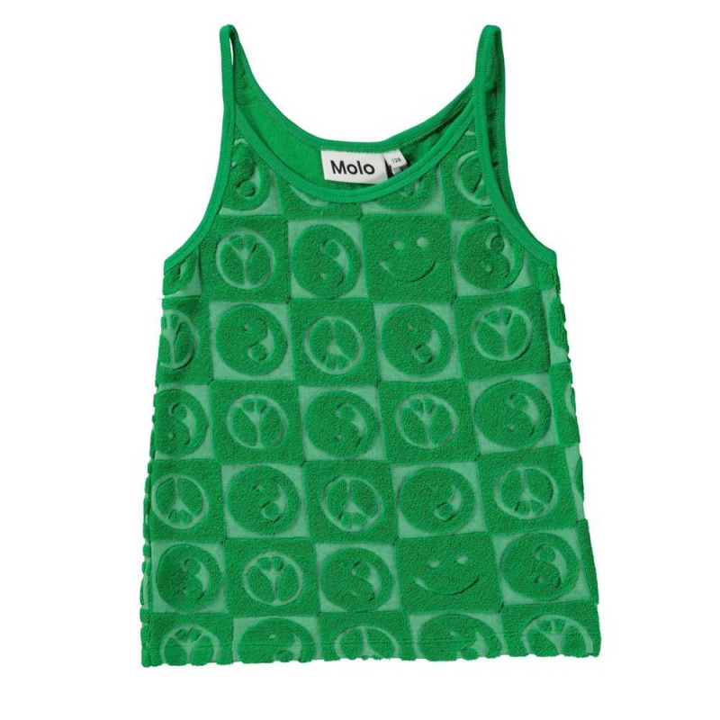 T Shirts Tops Dziewczynka Molo Rizi Bright Green | PL0000518