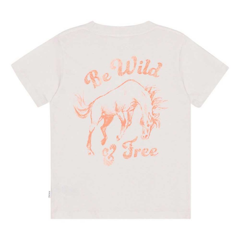 T Shirts Tops Dziewczynka Molo Road Be Wild And Free | PL0000539