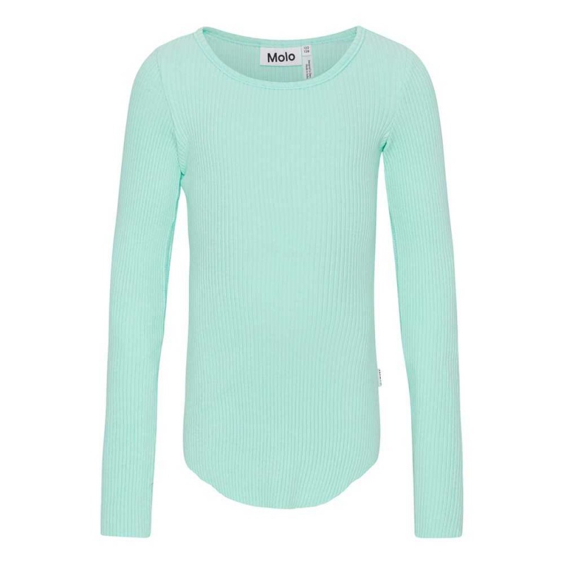 T Shirts Tops Dziewczynka Molo Rochelle Cool Mint | PL0000588