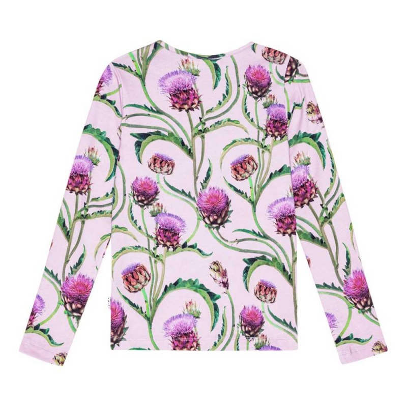 T Shirts Tops Dziewczynka Molo Rose Artichoke Glow | PL0000540