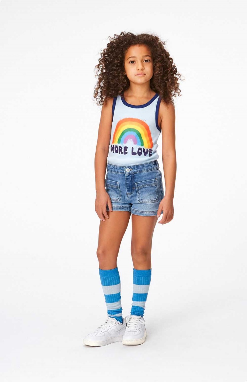 T Shirts Tops Dziewczynka Molo Rosie Love Rainbow | PL0000549