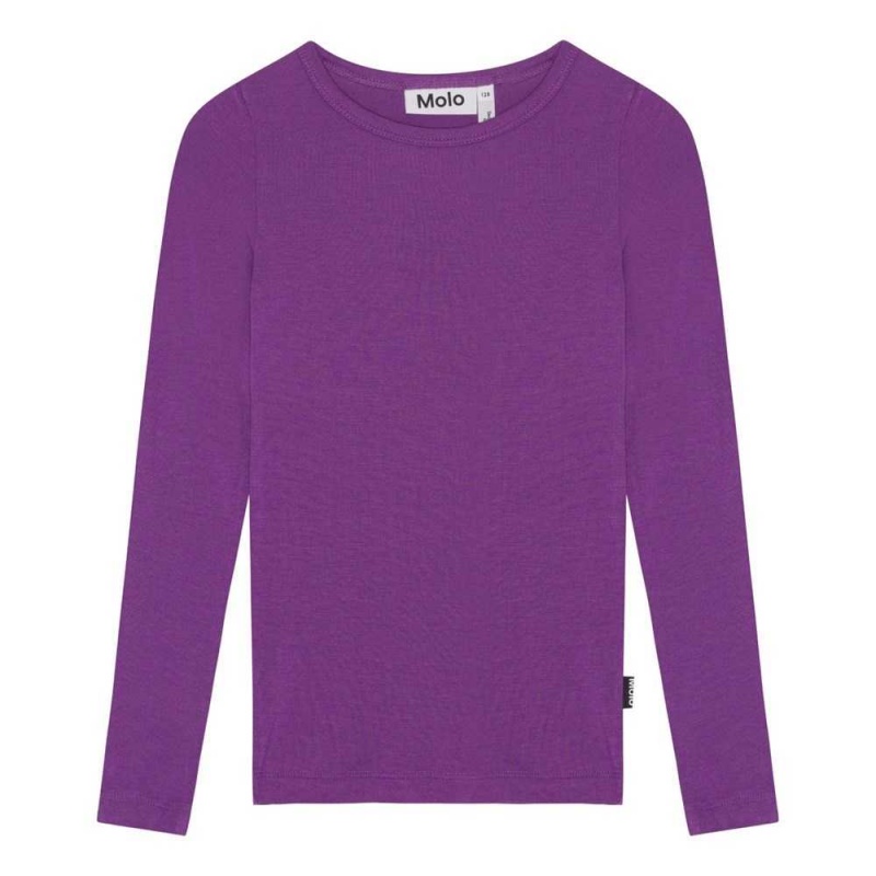 T Shirts Tops Dziewczynka Molo Ruana Purple Dusk | PL0000589