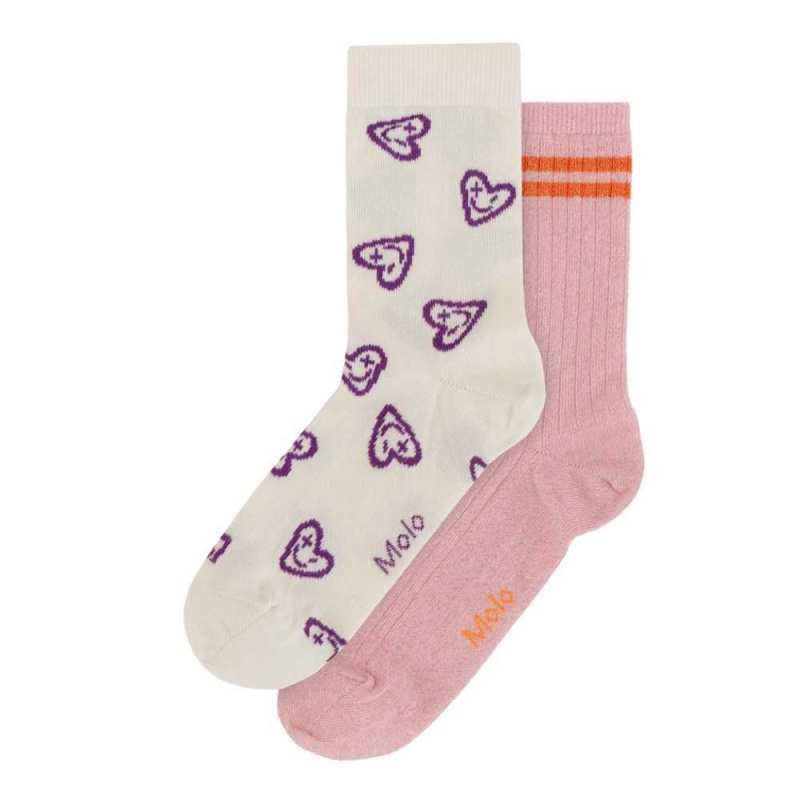 Tights Socks Molo Nomi Purple Hearts | PL0000981